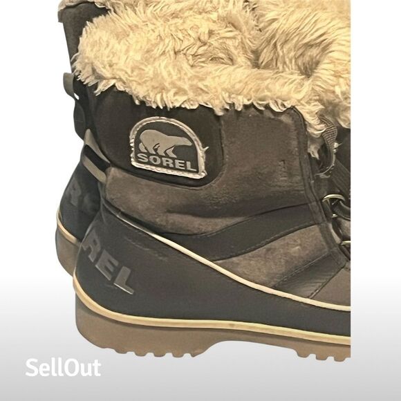 Sorel Women's Tivoli II Gray Snow Boots Size 10 Waterproof Fur Lined - Picture 5 of 10